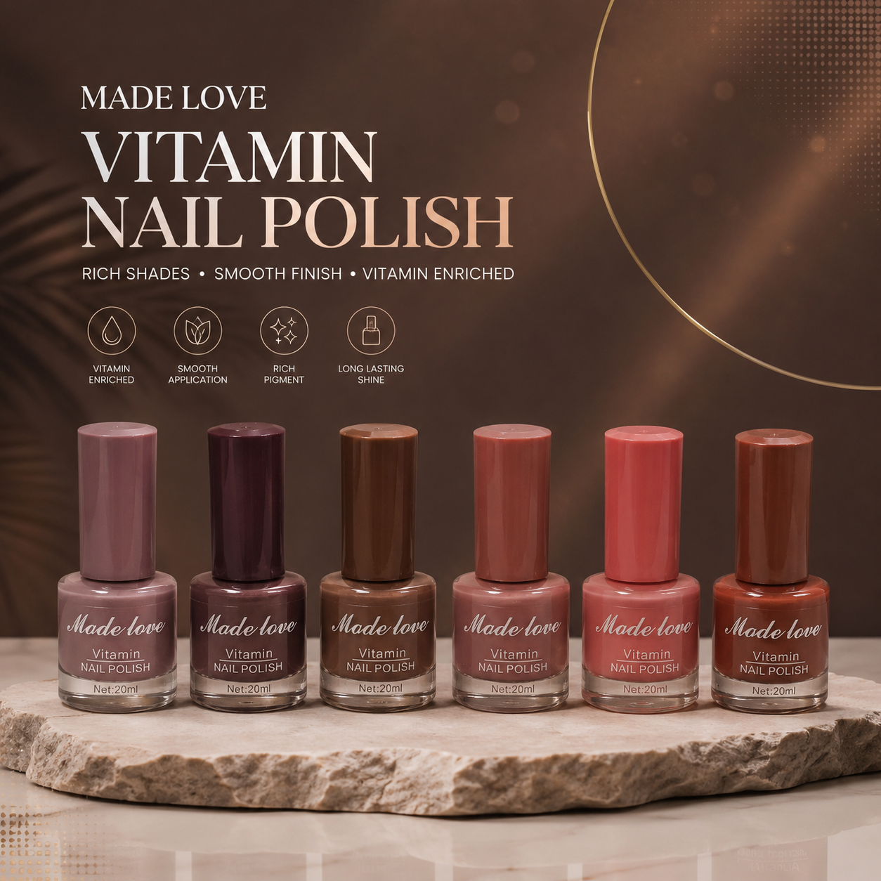 Nude Colours 12 Pcs Nail Polish Set