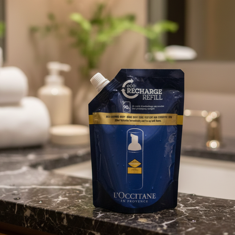 L Occitane Brand Big Size Lotion Family Pack Premium Quality Suitable For All Body And Face With Smooth Nourishing Finish - 300ML
