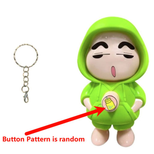 Crayon Shin‑chan Face Changing Doll | Collectible Keychain | DIY Crafts | Mini Cartoon Toy ( Random Design And Keychain)