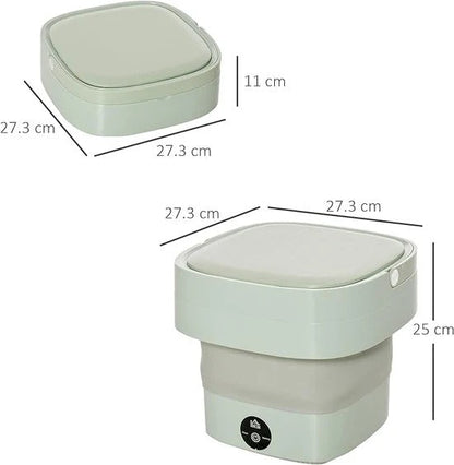 Foldable Mini Washing Machine – Portable Collapsible Washer for Travel, Dorm, Baby Clothes | Random Color | 11 Litre