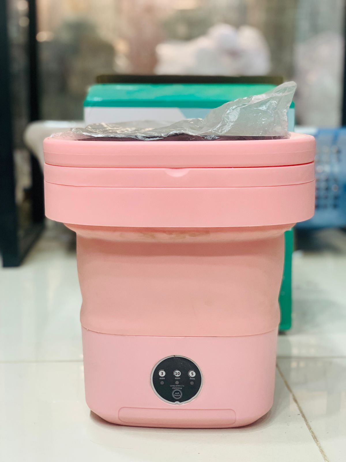 Foldable Mini Washing Machine – Portable Collapsible Washer for Travel, Dorm, Baby Clothes | Random Color | 11 Litre