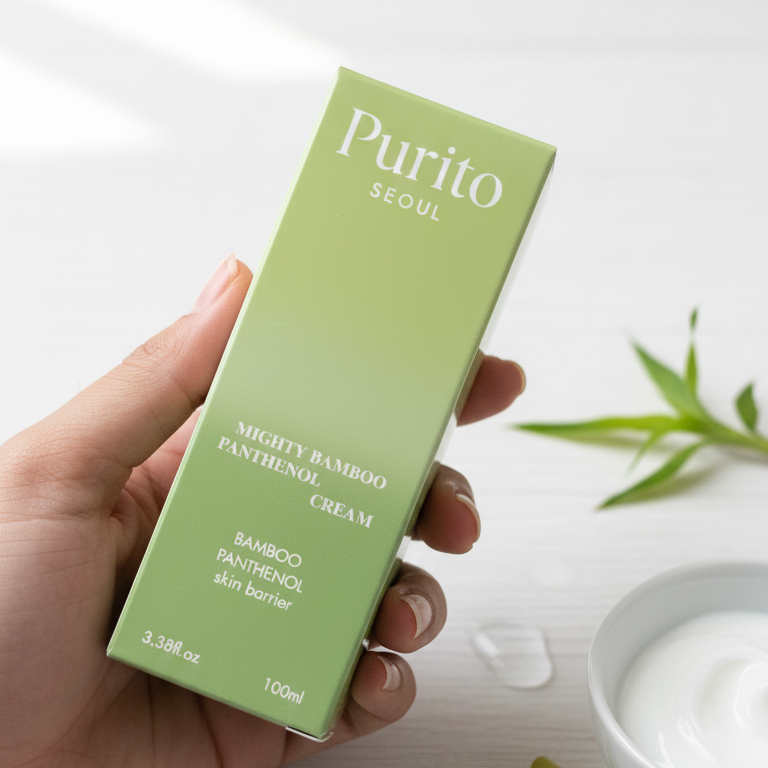 Purito Mighty Bamboo Panthenol Cream 100ml – Deep Hydration, Skin Barrier Repair & Soothing Moisturizer