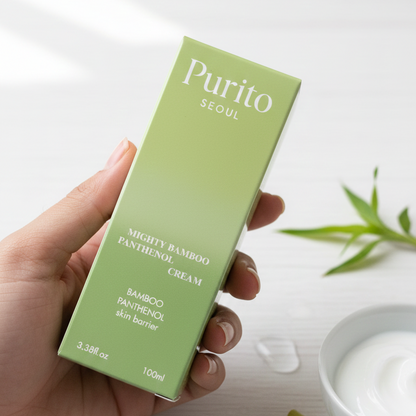 Purito Mighty Bamboo Panthenol Cream 100ml – Deep Hydration, Skin Barrier Repair & Soothing Moisturizer