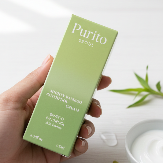 Purito Mighty Bamboo Panthenol Cream 100ml – Deep Hydration, Skin Barrier Repair & Soothing Moisturizer