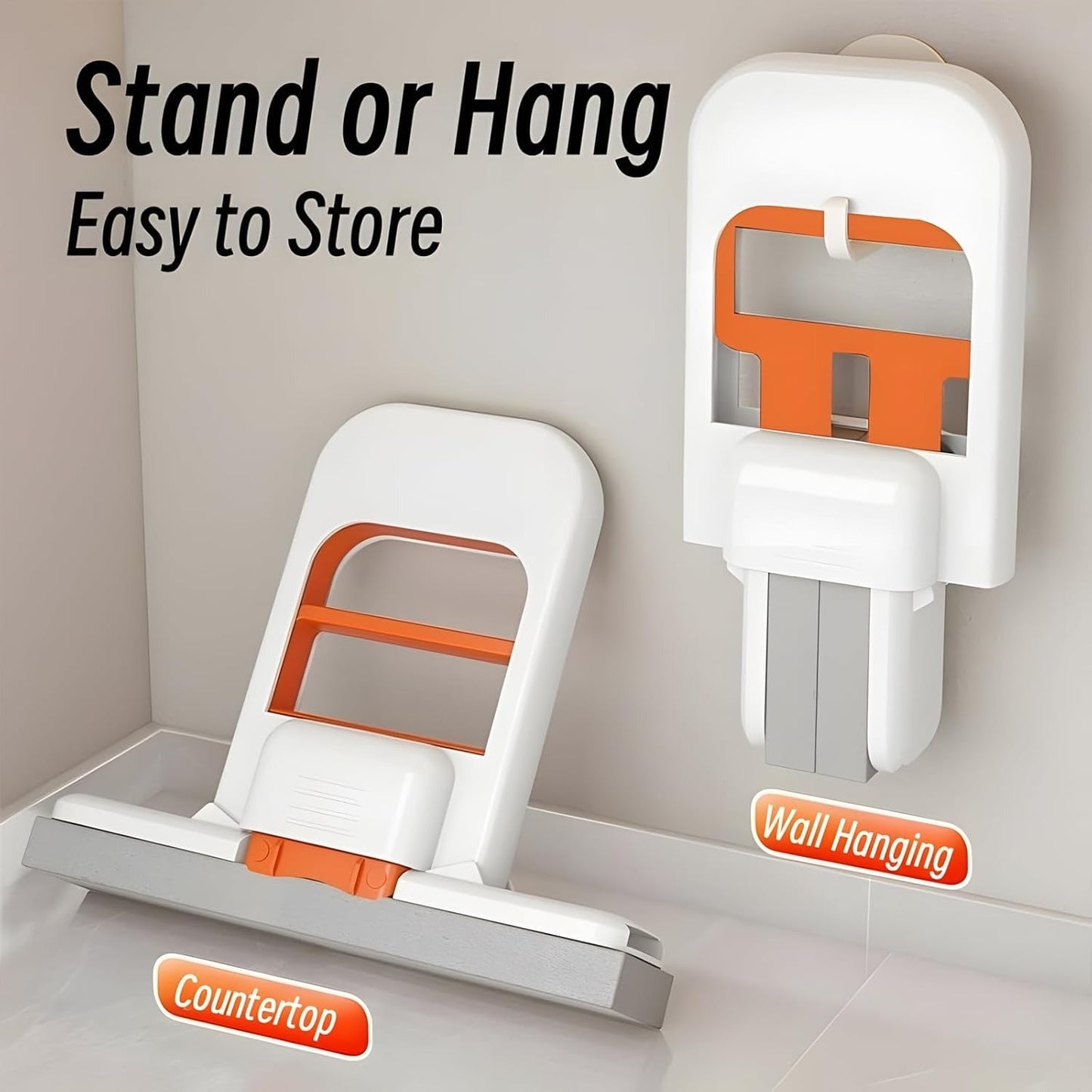 Mini Foldable Desktop Mop – Portable Mini Cleaning Sponge Mop bathroom tiles, and small spaces