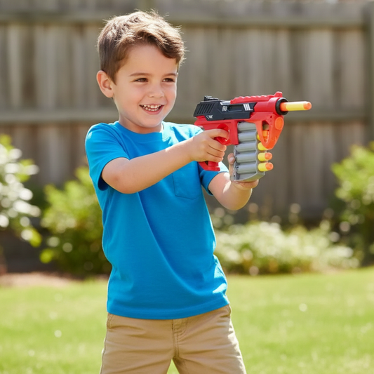 Nerf Gun 288-03 Soft Bullets Dart Blaster – Original Imported Multicolor Toy Gun for Kids (Random Color)
