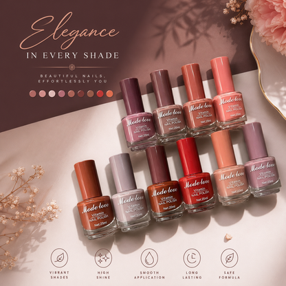 Nude Colours 12 Pcs Nail Polish Set