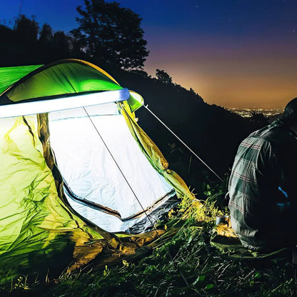 Foldable Inflatable LED Camping Light with Magnetic Base & Storage Pouch