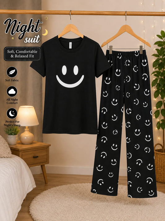 Lady Printed Night Suit