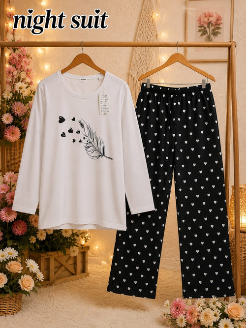 Lady Printed Night Suit