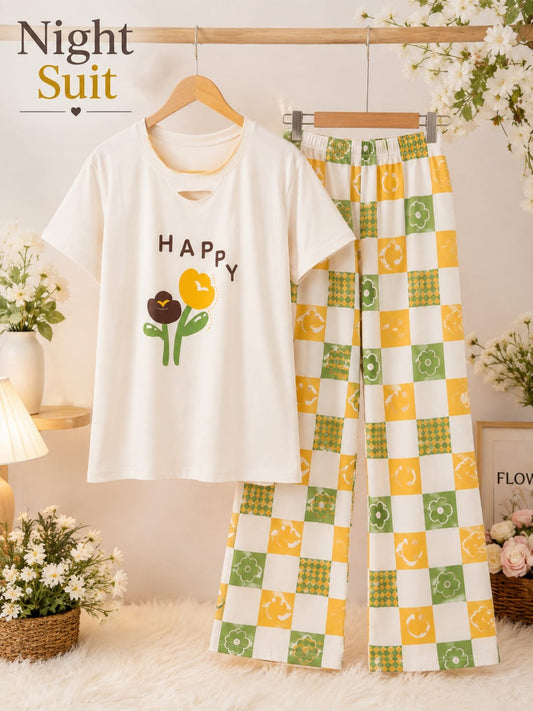 Lady Printed Night Suit