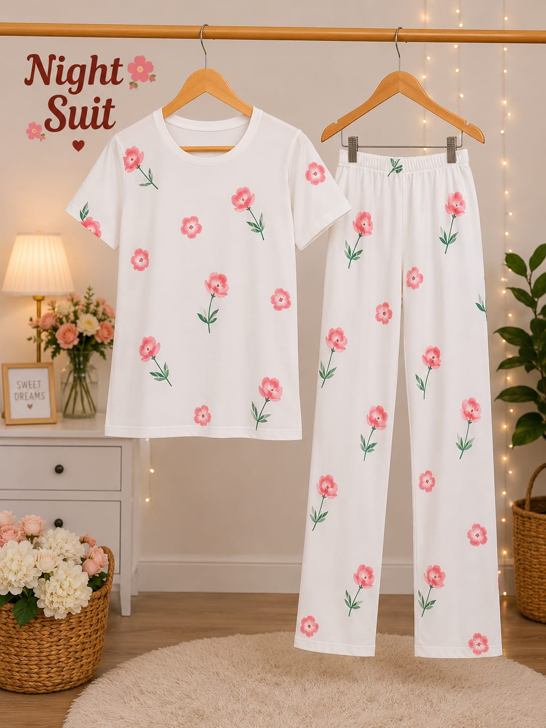 Lady Printed Night Suit