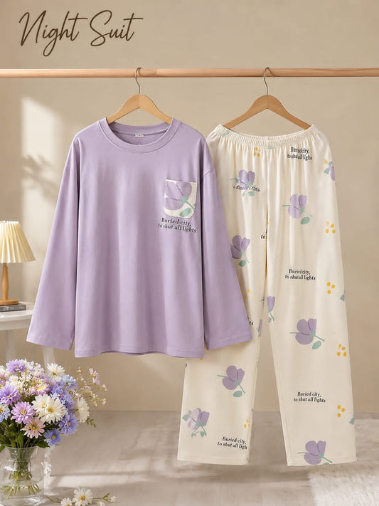 Lady Printed Night Suit