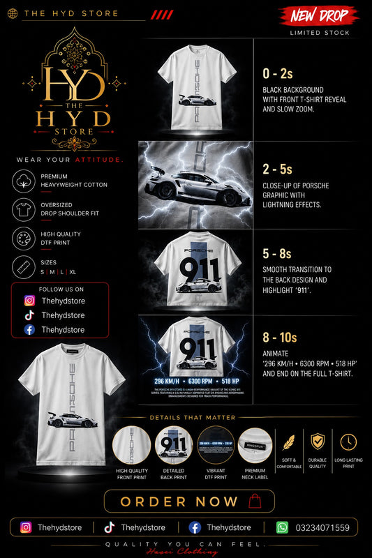 Porsche 911 Oversized T-Shirt