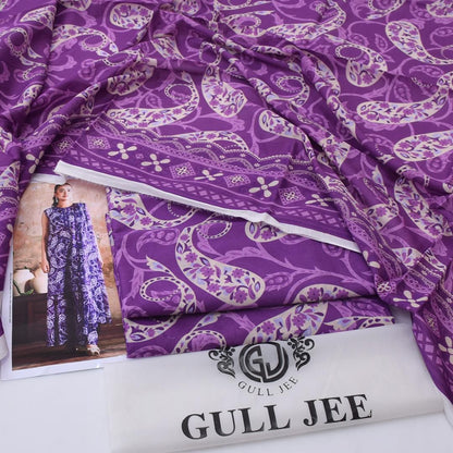Gul Jee Printed Lawn 3pcs Suit