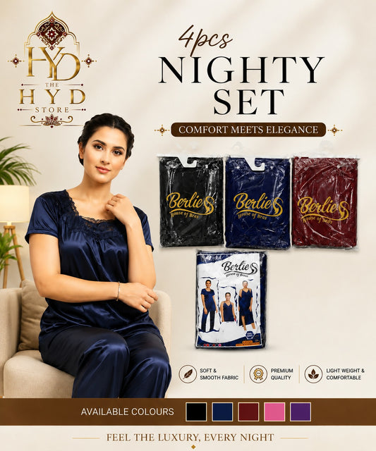 4Pcs Nighty Set