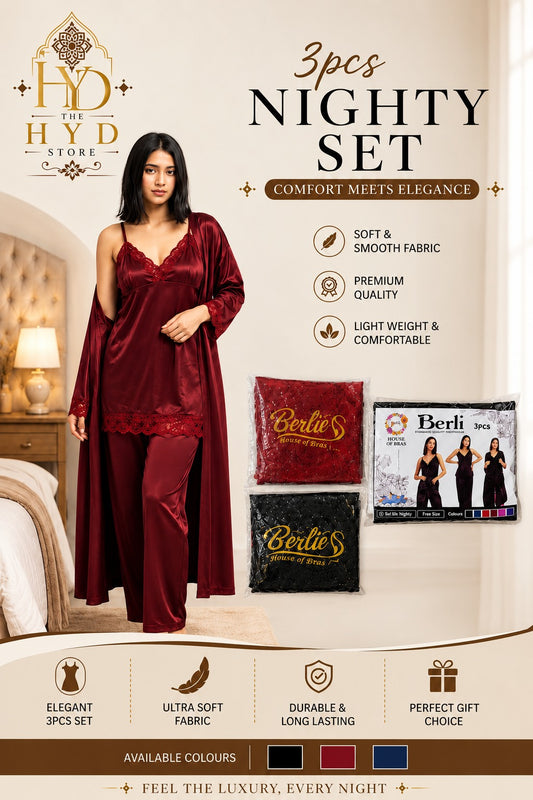 3Pcs Nighty Set
