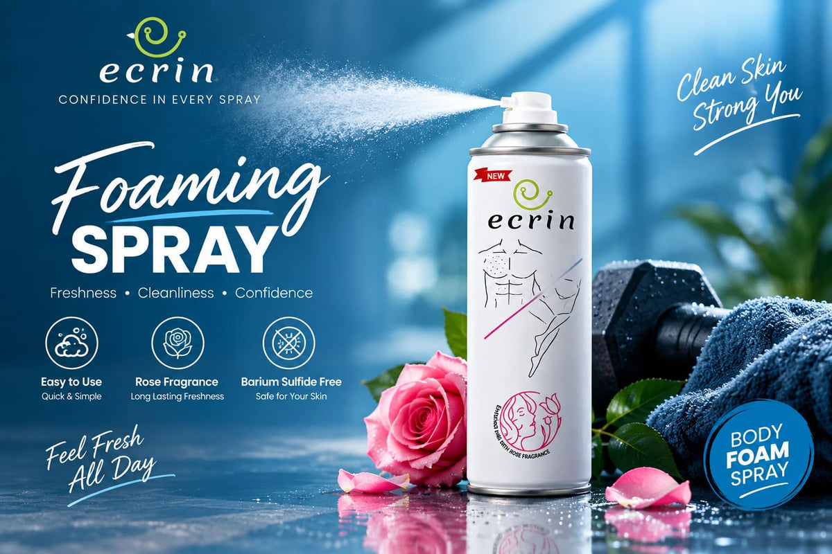 Ecrin Hair Removal Foaming Spray - Rose Fragrance
