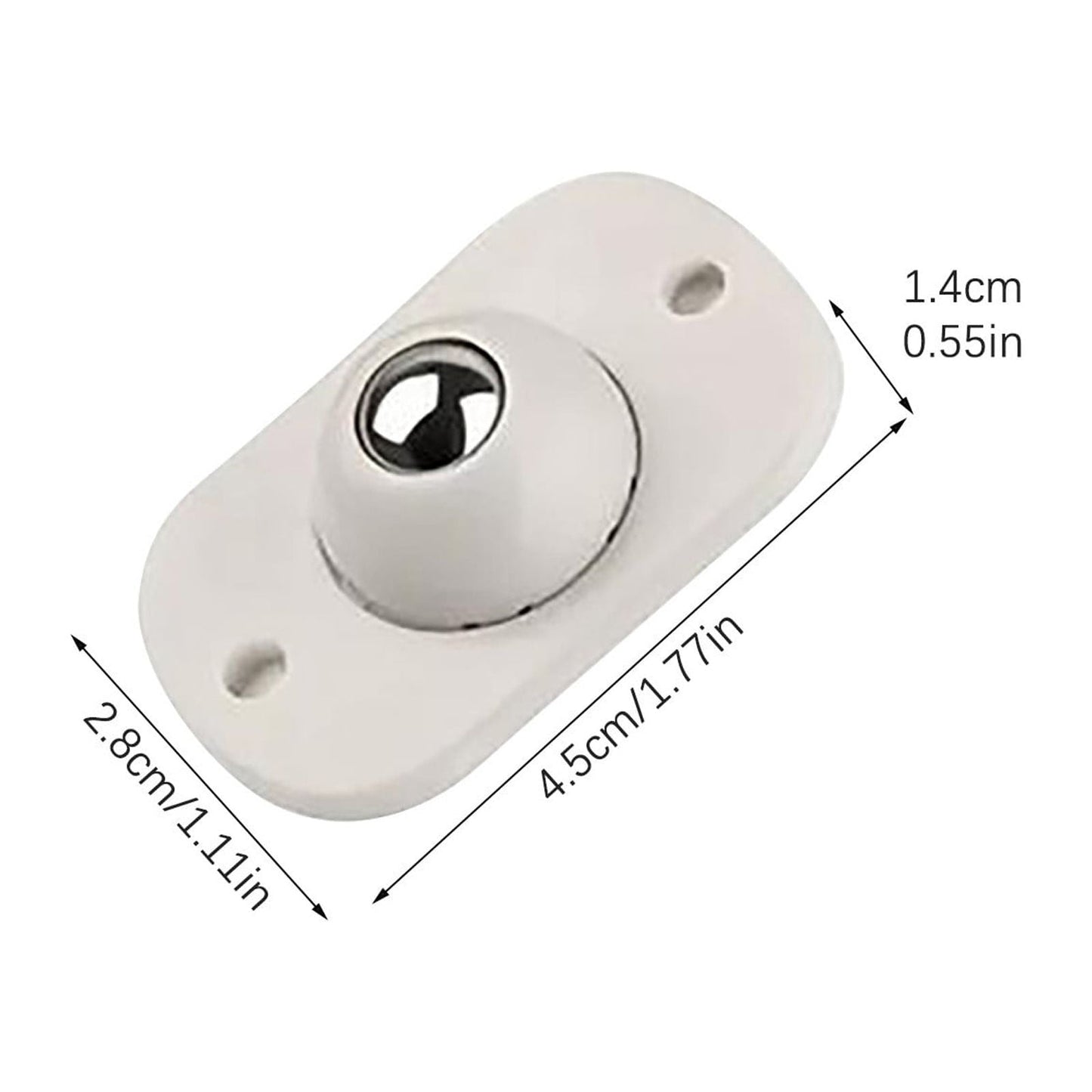 Mini Furniture Mover Wheels Set of 4 | 360° Rotating Self-Adhesive Casters | Stainless Steel Ball Rollers