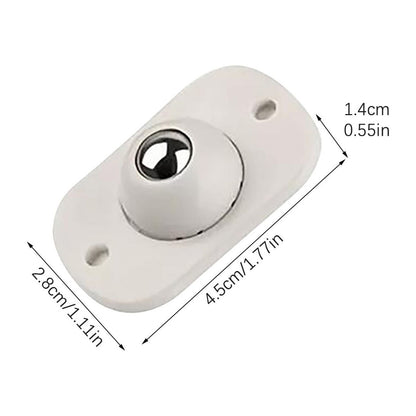 Mini Furniture Mover Wheels Set of 4 | 360° Rotating Self-Adhesive Casters | Stainless Steel Ball Rollers