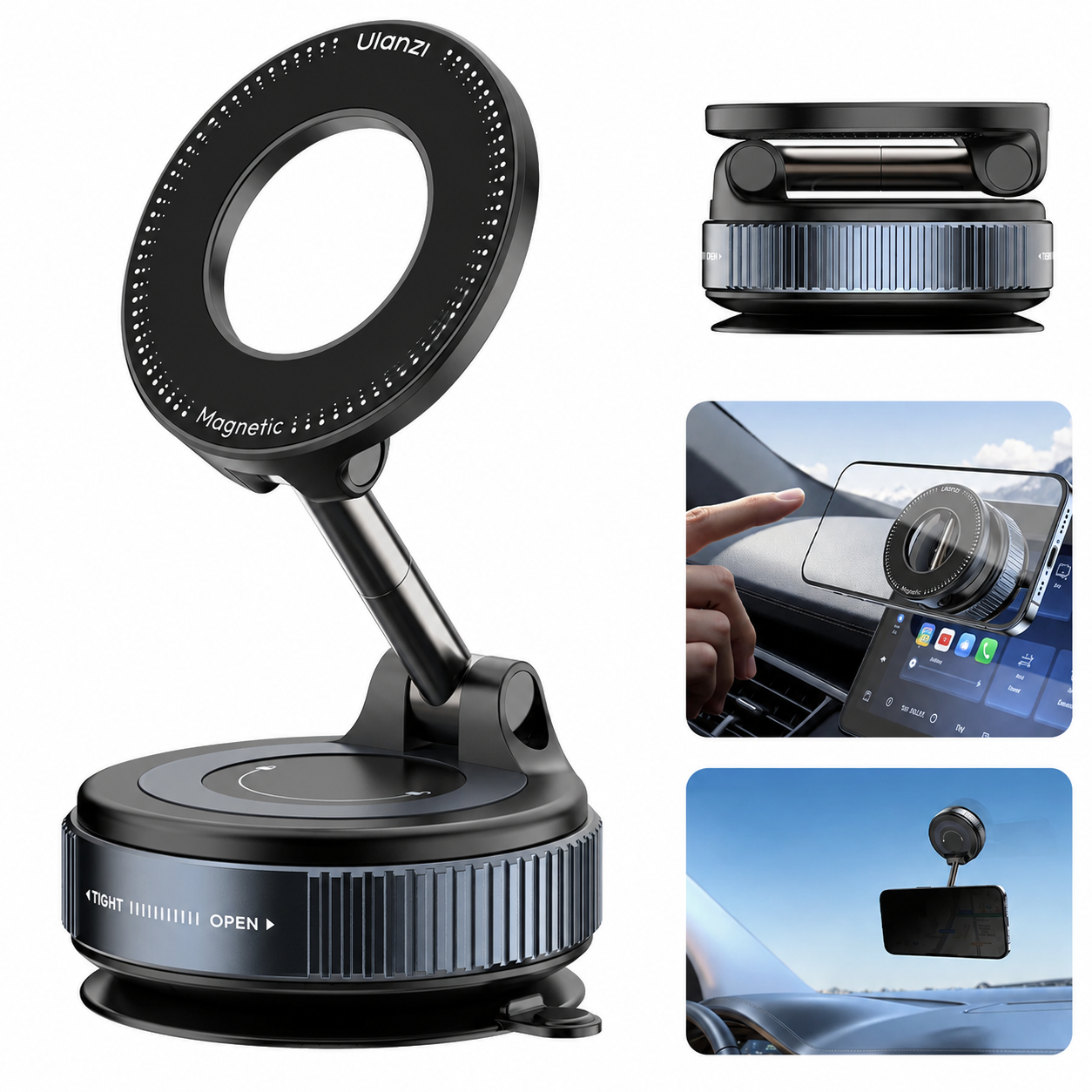 360 Vacuum Magnetic Car Phone Holder