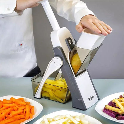 Mandoline Slicer | Safe Adjustable Vegetable Cutter | Multi‑Purpose Kitchen Chopper & Manual Grater ( Random Colour )